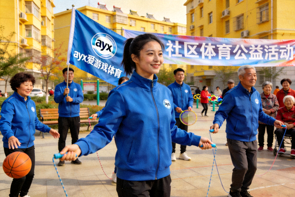 ayx爱游戏体育官网团队参与社区体育公益活动照片