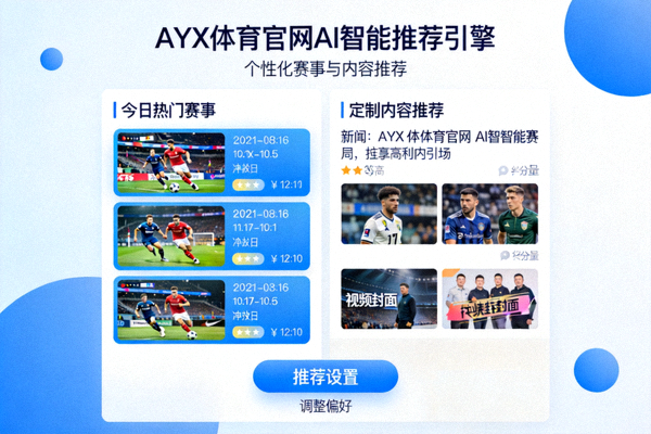 AYX体育官网AI智能推荐引擎界面示意图 - 个性化赛事与内容推荐