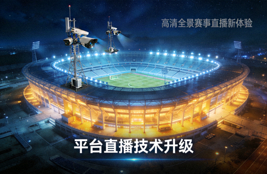 夜晚灯光照耀下的体育场馆全景 - 平台直播技术升级相关配图