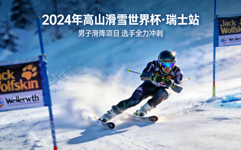 冬季项目运动员在雪道上高速滑行的画面 - 世界杯分站赛新闻配图