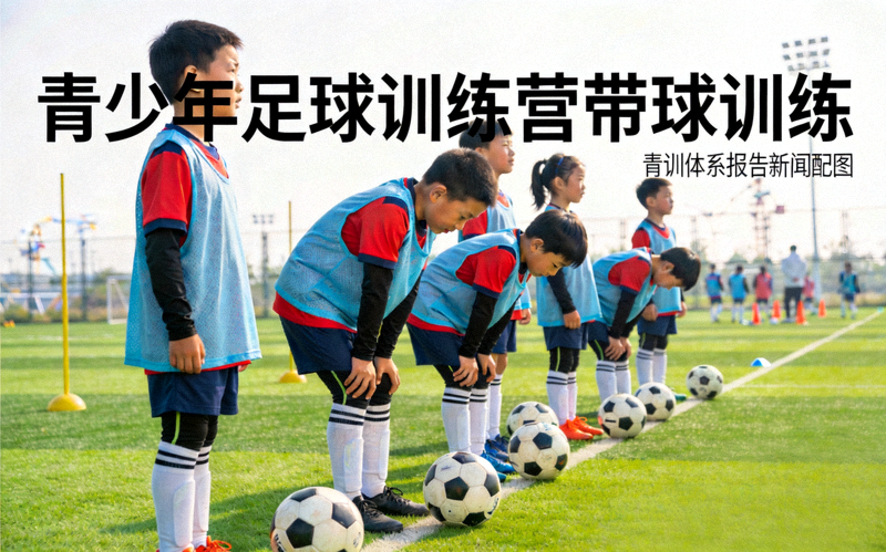 青少年足球训练营中孩子们进行带球训练的场景 - 青训体系报告新闻配图